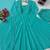 aqua blue color mirror handwork and latkan work faux georgette gown set