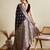 wine color embroidery with  zari work satin saree with blouse