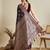 wine color embroidery with  zari work satin saree with blouse