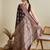 maroon color embroidery with  zari work satin saree with blouse