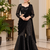 black color thread and sequence work faux georgette choli sharara set