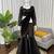 black color thread and sequence work faux georgette choli sharara set