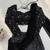 black color thread and sequence work faux georgette choli sharara set