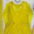 yellow color thread and lace work organza salwar kameez set