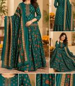 Women’s Pure Cotton Printed 3 Piece Skirt Top Dupatta Set | Ethnic Wear