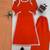 orange color beads and lace work crepe salwar kameez set