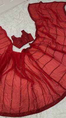 Red Georgette Saree 4