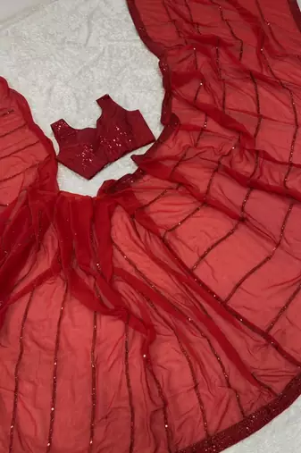 Red Georgette Saree