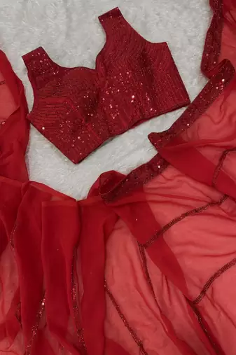 Red Georgette Saree