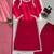 rani pink color beads and lace work crepe salwar kameez set