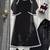 black color beads and lace work crepe salwar kameez set