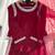 maroon color beads and lace work crepe salwar kameez set