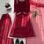 maroon color beads and lace work crepe salwar kameez set