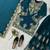 teal color thread and sequence work chinon silk blend salwar kameez set