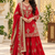 red color thread and sequence work chinon silk blend salwar kameez set