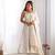 Off white fancy banarasi jackquard  party  embroidery wear  anarkali suit set