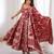 Maroon fancy banarasi jackquard  party  embroidery wear  anarkali suit set