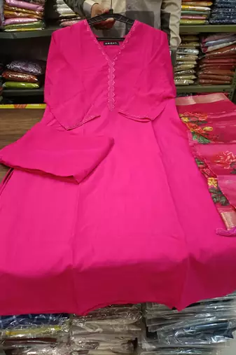WOMEN PURE COTTON SILK WITH INEER ATTCHED WITH PANT AND BNARASI DUPATTA 