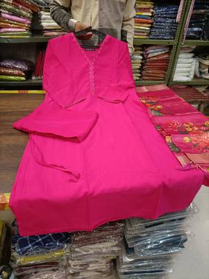 WOMEN PURE COTTON SILK WITH INEER ATTCHED WITH PANT AND BNARASI DUPATTA  3