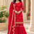 red color thread and sequence work faux georgette salwar kameez set