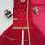 red color thread and sequence work faux georgette salwar kameez set