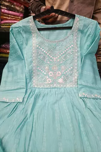 WOMEN  EMBROIDERY NAIRA CUT KURTA WITH PANT AND DUPATTA 