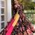 black color digital print work organza anarkali gown set