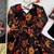 black color digital print work organza anarkali gown set