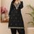WOMEN RAYON EMBROIDERY STARIGHT KURTA WITH AFGANI PANT 