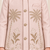 Boys dusty pink cotton blend botanical embroidered sherwani & trouser set with waistcoat