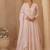 Pink georgette readymade anarkali suit with chikankari & embroidery work