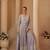 Lavender georgette readymade anarkali suit with chikankari & embroidery work