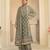 Pista crepe readymade suit with embroidery & aari work