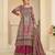 Purple crepe readymade suit with embroidery & aari work