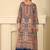 Navy crepe readymade suit with embroidery & aari work