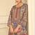 Navy crepe readymade suit with embroidery & aari work