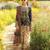 Black chinon readymade printed suit with diamond work