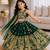 kids greenbaz embroidered lehenga choli with dupatta