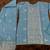 Blue chinon readymade suit with embroidery & sequence work