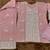 Peach chinon readymade suit with embroidery & sequence work