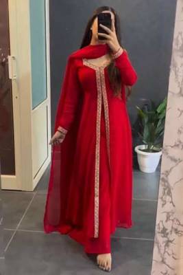 Red Georgette Salwar Suit 5