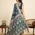 green embroidery with zari work sartin saree with blouse