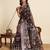 wine embroidery with zari work sartin saree with blouse