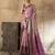lavander zari work silk blend kanjivaram saree with blouse