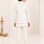 Boys off white cotton blend botanical embroidered sherwani & trouser set with waistcoat