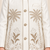 Boys off white cotton blend botanical embroidered sherwani & trouser set with waistcoat