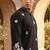 Black embroidered kurta pajama in pure linen fabric