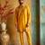 Yellow embroidered kurta pajama with sequence work in pure shimmer fabric
