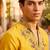 Yellow embroidered kurta pajama with sequence work in pure shimmer fabric