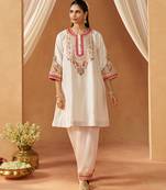 Daisy ivory chauga kurta with salwar
